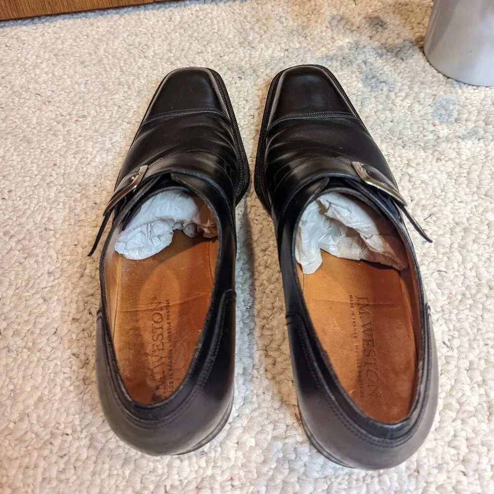 J.M. Weston Beaubourg Monk Strap Leather Derby - Picture 6 of 10